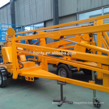 12M Towable boom lift for sale trailer mounted boom lift truck used for cherry picker